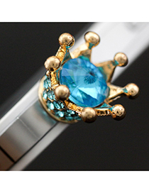 Acrylic sea blue blink crown design