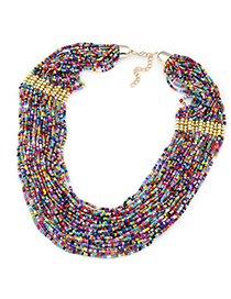 Health Multicolor Beads Decorated Multilayer Design