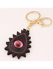 Health Black Eye Decorated Geometrical Shape Design Alloy Fashion Keychain
