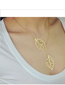 Spiritual Gold Color Leaf Shape Decorated Simple Design