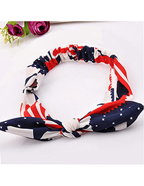 lucky Red Star Pattern Decorated Bowknot Design