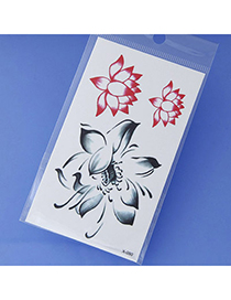 Best Red Flower Pattern Simple Design Tape Tattoos Body Art