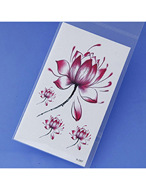 Latest Red Flower Pattern Simple Design Tape Tattoos Body Art