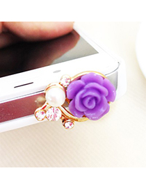 Bridesmaid violet flower decorated simple design
