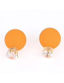 candy color Orange Round Shape Decorated Simple Design