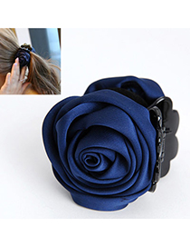 Elegant Navy Blue Rose Shape Decorated Simple Design