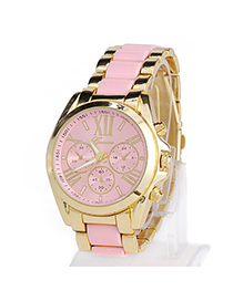 High-quality Pink Roman Numerals Pattern Simple Design