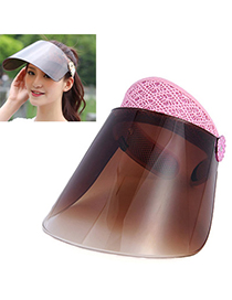 Adjustable Pink & Brown Adumbral Empty Hat Shape Simple Design