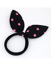 Fashion Black Dot Pattern Decorated Bowknot Shape Design Fabric Hair Band Hair Hoop