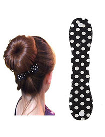 Preferential Black Dot Pattern Hairdisk Design  Fabric Beauty tools