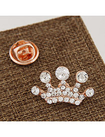 Fashion Gold Color Crown&collar Button Decorated Simple Design