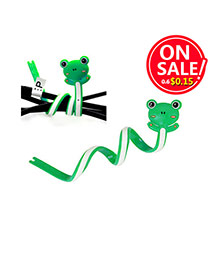 Lovely Green Cartoon Frog Shape Decorated Bend Design