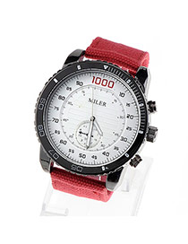 Creative Red Dial Plate Shape Simple Design