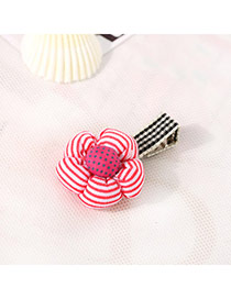 Fashion Red&plum Red Dot Pattern Decorated Flower Design