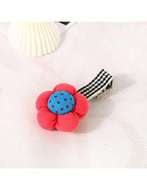 Fashion Watermelon Red&blue Dot Pattern Decorated Flower Design