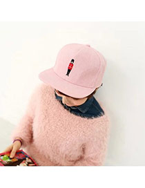 Fashion Pink Soldier Embroideried Decorated Simple Design  Canvas Baseball Caps