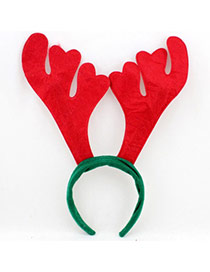 Lovely Red+green Antlers Shape Decorated Simple Design