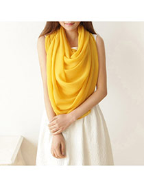 Simplicity Yellow Pure Color Decorated Simple Design