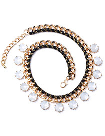 Fashion Gold Color Diamond Decorated Tassel Design Alloy Korean Fashion Bracelet