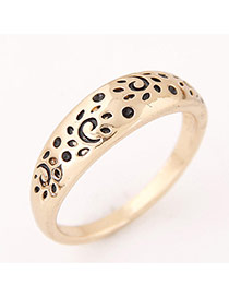 Vintage Gold Color Leopard Shape Decorated Simple Ring
