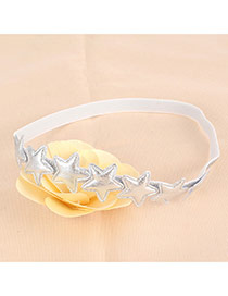 Lovely Silver Color Star&flower Decorated Simple Hair Hoop