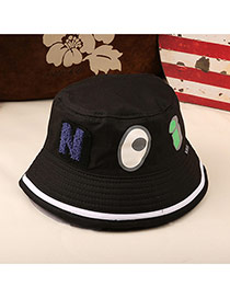 Fashion Balck Eyes&letter Pattern Decorated Bucket Hat