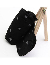 Fashion Black Bowknot Pattern Decorated Silk Stockings