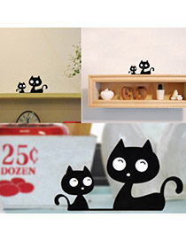 Cute Blakc Pure Color Decorated Cat Shape Home Furnishing Articles