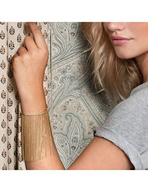 Fashion Silver Color Long Tassel Pendant Decorated Pure Color Simple Bracelet