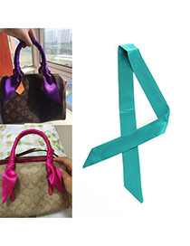 Fashion Green Pure Color Decorated Simple Bag Strip &scarf