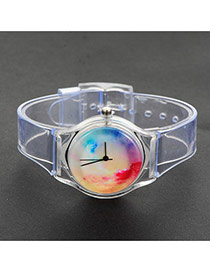 Fashion Multi-color Color-macthing Decorated Simple Wrist Watch