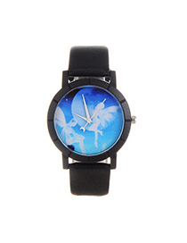 Personality Multi-color Angel Pettern Decorated Simple Wrist Watch