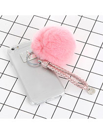 Cute Pink Fuzzy Ball Decorated Iphone7 Simple Case