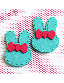 Fashion Green Bowknot Decorated Rabbit Ears Simple Hair Sticky