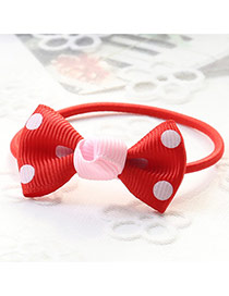 Fashion Red Flag Pattern Decorated Bowknot Decorated Hair Band