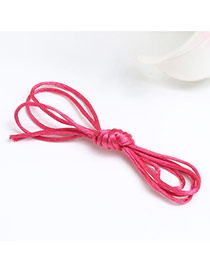 Sweet Plum Red Pure Color Decorated Multilayer Hair Band