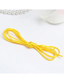 Sweet Yellow Pure Color Decorated Multilayer Hair Band