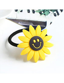Sweet Yellow Smiling Face Decorated Sunflower Shape Hair Band