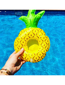 Fashion Yellow Pineapple Shape Decorated Simple Aerated Beach Ball