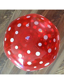 Fashion Red Round Dot Shape Decorated Simple Aerated Beach Ball