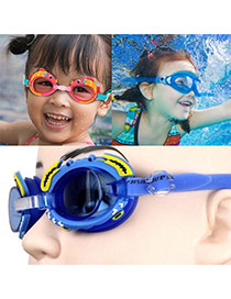 Lovely Blue Crab Shape Decorated Simple Children Swimming Goggles