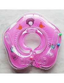 Fashion Pink Cartoon Pattern Decorated Simple Infant Swim Ring