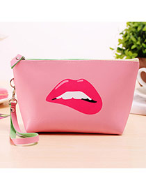 Fashion Pink Cartoon Pattern Decorated Square Shape Design Waterproof Bag