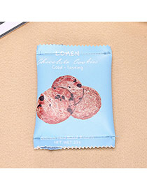 Fashion Dark Blue Biscuit Pattern Decorated Square Shape Simple Handbag