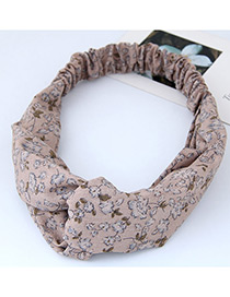 Fashion Beige Round Dot Decorated Simple Wide Hair Band