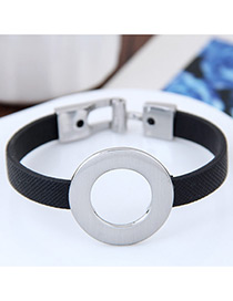 Fashion Black Round Shape Decorated Color Matching Simple Bracelet
