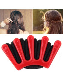 Fashion Red+black Finger Shape Decorated Color Matching Simple Hair Device
