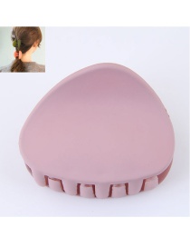 Fashion Dark Pink Triangle Shape Decorated Pure Color Hair Clip