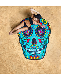 Fashion Multi Color Skull Shape Pattern Decorated Simple Cappa