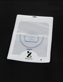 Fashion White Letter Z Pattern Decorated Pure Color Simple Plastic Hermetic Bag (1pcs)